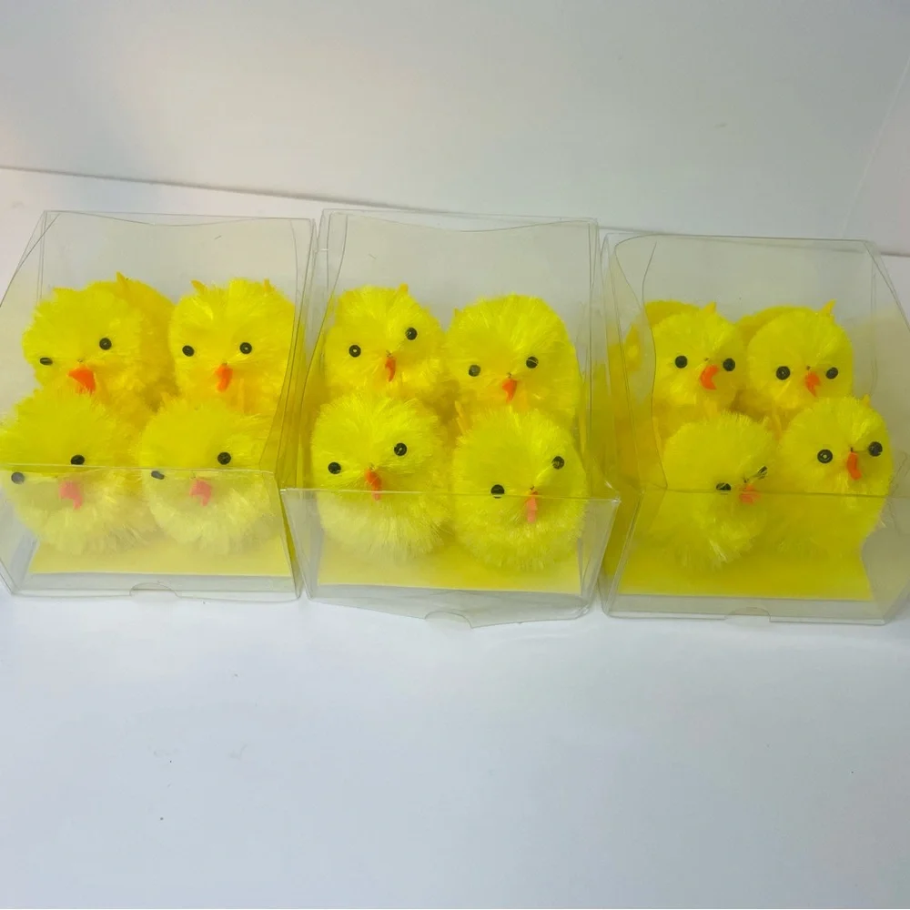 🐥 Easter Chicks, Yellow Plush, NWT, Lot of 12 large, Easter Crafts